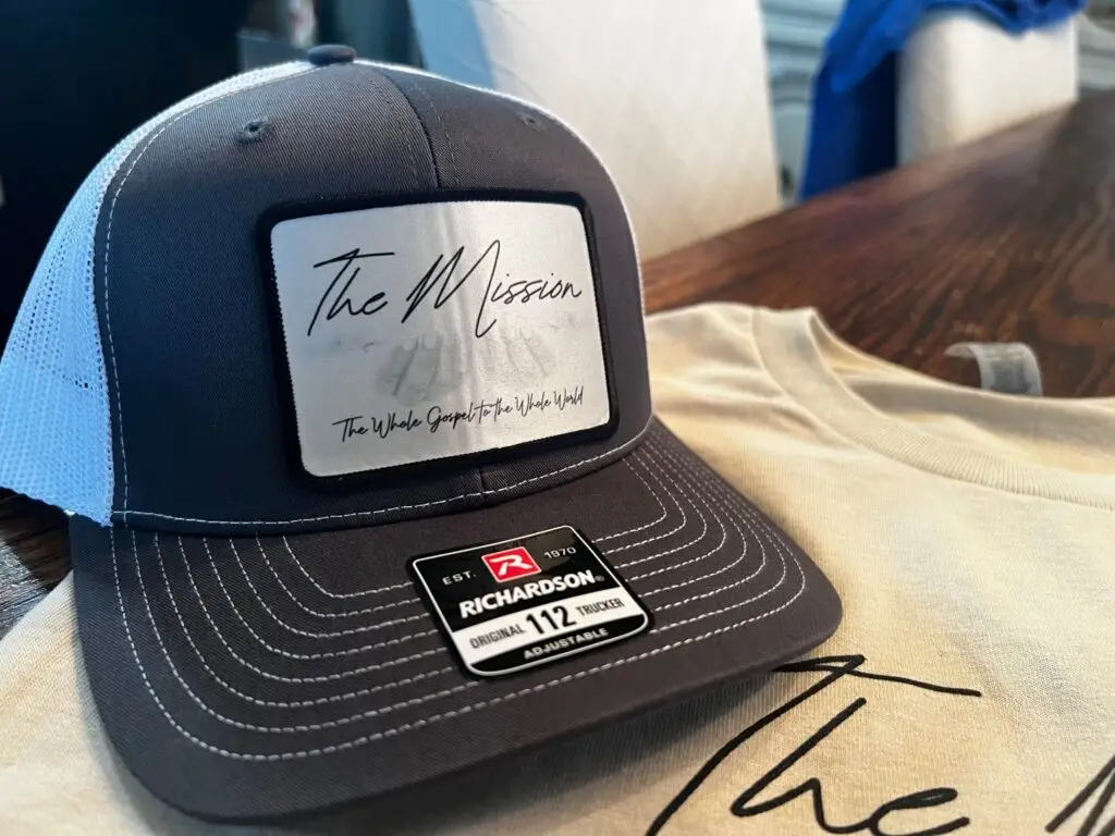 Christian apparel hat by Jesus Mission USA Christian shirt revival gear from The Mission